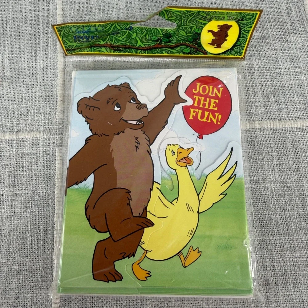 Little Bear Maurice Sendak Birthday Party Invitations 8 Cards and Envelopes NEW
